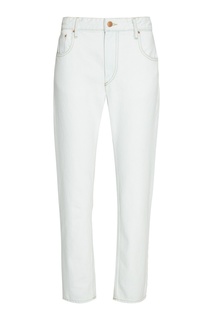 Голубые джинсы с выбеливанием Isabel Marant