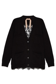 Хлопковый кардиган с кружевной спиной No21