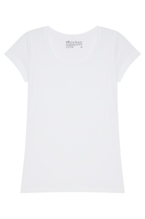 Белая футболка свободного кроя с круглым вырезом Bread&Boxers