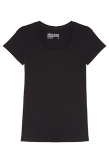 Черная футболка свободного кроя с круглым вырезом Bread&Boxers