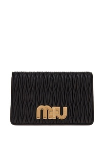 Драпированная сумка из кожи Miu Logo
