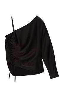 Черная блузка из хлопка T by Alexander Wang