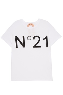 Белая футболка с перфорацией No21