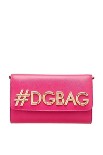 Розовая кожаная сумка DG Girls Dolce & Gabbana