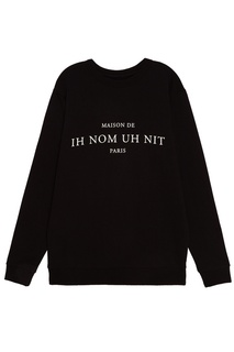 Черный свитшот с надписью Ih Nom Uh Nit
