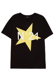 Черная футболка со звездой No21