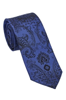 Синий шелковый галстук с узором Billionaire