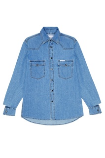 Джинсовая куртка с вышивкой на спине Forte Couture