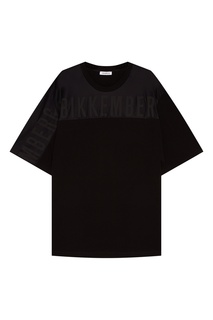 Черная футболка со вставкой Dirk Bikkembergs