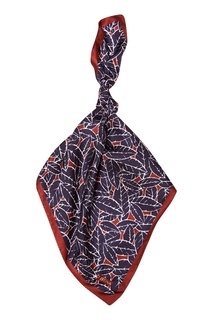 Шелковый платок с листьями Z Zegna