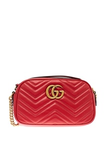 Красная кожаная сумка GG Marmont Gucci