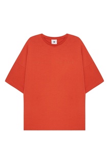 Оранжевая футболка из хлопка Daily Paper