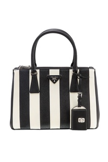 Черно-белая сумка Galleria Prada