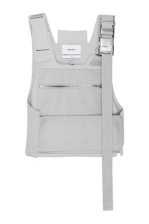 Серый хлопковый жилет с карманом Heliot Emil