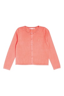 Хлопковый кардиган персикового цвета Bonpoint