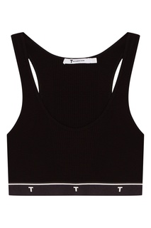 Черный укороченный топ T by Alexander Wang