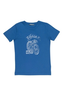 Хлопковая синяя футболка Bonpoint