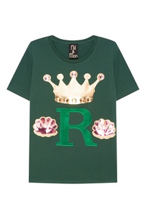 Зеленая футболка с короной Nil&Mon