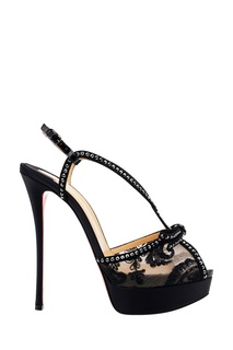 Босоножки с кружевом Balavenezia 150 Christian Louboutin