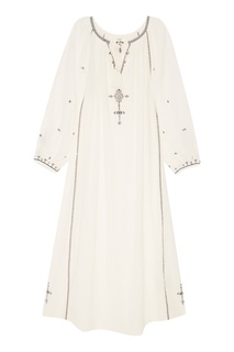 Белое хлопковое платье-макси Isabel Marant