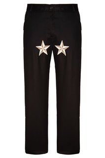 Черные шерстяные брюки со звездами 3.Paradis
