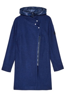 Синее пальто с капюшоном Novaya