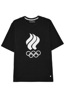 Черная футболка с олимпийской символикой Zasport