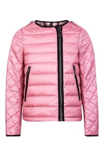 Розовая куртка с контрастной отделкой Burberry Children