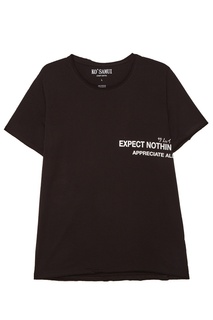 Черная футболка с надписью Expect KO Samui