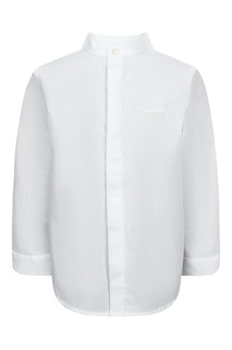 Белая рубашка со скрытой застежкой Fendi Children
