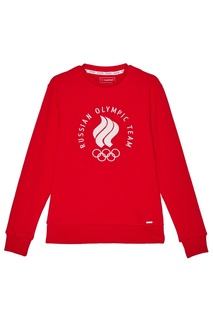 Красный свитшот с олимпийской символикой Zasport