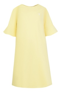 Желтое платье с воланами на рукавах Ralph Lauren Children