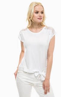 Белая футболка с короткими рукавами Lerros