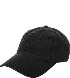 Черная хлопковая бейсболка Pepe Jeans