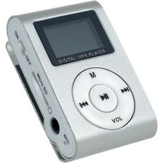 MP3 плеер Perfeo Music Clip Titanium Display silver (VI-M001-Display Silver)