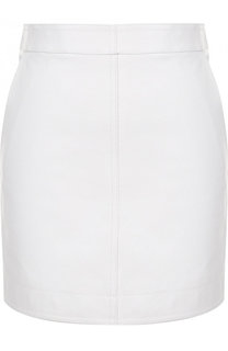 Однотонная кожаная мини-юбка Givenchy