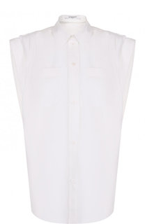 Хлопковый топ свободного кроя с отложным воротником Givenchy