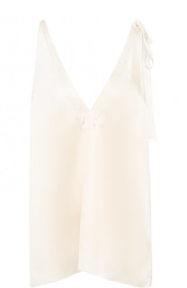 Однотонный топ из вискозы с V-образным вырезом Forte_forte