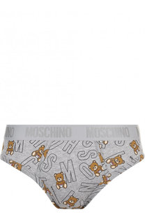Хлопковые брифы с широкой резинкой Moschino