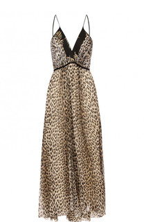 Шелковое платье-миди с леопардовым принтом Forte_forte
