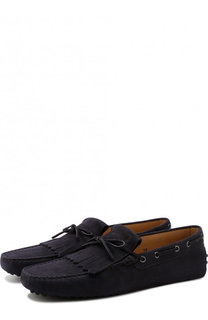 Кожаные мокасины с бахромой Tod’s