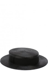 Шляпа из смеси вискозы и хлопка с лентой Saint Laurent