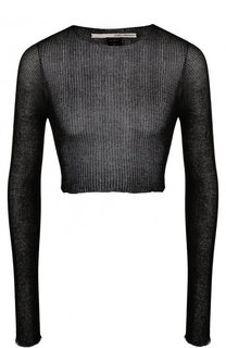 Укороченный хлопковый пуловер с круглым вырезом Isabel Benenato