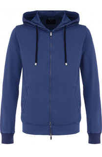 Хлопковая толстовка на молнии с капюшоном Capobianco