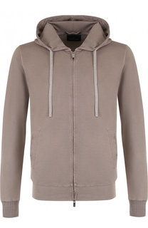 Хлопковая толстовка на молнии с капюшоном Capobianco