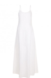 Однотонное льняное платье-макси Emporio Armani
