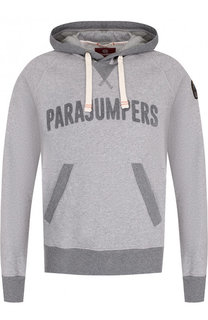 Хлопковое худи с логотипом бренда Parajumpers