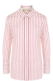 Хлопковая блуза прямого кроя в полоску By Malene Birger