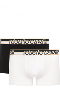 Комплект из двух хлопковых боксеров с широкой резинкой Roberto Cavalli