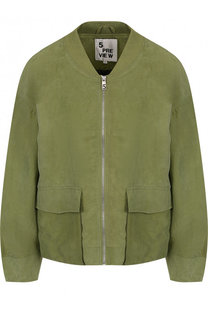 Бомбер на молнии с надписью на спинке 5PREVIEW